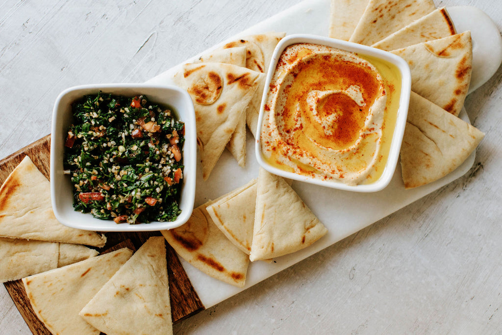 hummus and tabouli