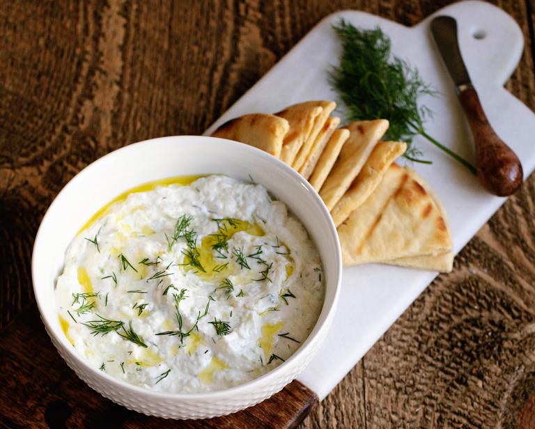 100% greek tzatziki with grilled pita